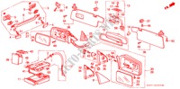 SPIEGEL/ZONNEKLEP voor Honda INTEGRA DX 5 deuren 4-traps automatische versnellingsbak 1987