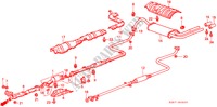 UITLAATPIJP(PGM FI) voor Honda INTEGRA SX 16 3 deuren 4-traps automatische versnellingsbak 1987
