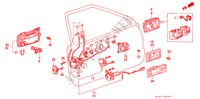 VOOR PORTIER SLOTEN(5DE) voor Honda INTEGRA DX 5 deuren 5-versnellings handgeschakelde versnellingsbak 1987