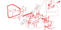 VOOR PORTIER VOERING(5DE) voor Honda INTEGRA EX16 5 deuren 5-versnellings handgeschakelde versnellingsbak 1988