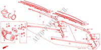 VOOR RUITESPROEIER (LH) voor Honda INTEGRA DX 5 deuren 5-versnellings handgeschakelde versnellingsbak 1988
