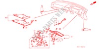 INSTRUMENTEN PANEEL ONDER (RH) voor Honda LEGEND V6 2.7I 4 deuren 4-traps automatische versnellingsbak 1988