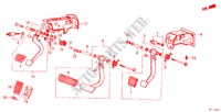 REM & KOPPELINGPEDAAL(LH) voor Honda LEGEND V6 2.7I 4 deuren 4-traps automatische versnellingsbak 1988