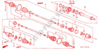 VOOR AANDRIJFAS/HALVE AS(L4)(MT) voor Honda ACCORD 2.4          VTI-E 4 deuren 5-versnellings handgeschakelde versnellingsbak 2003