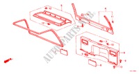 ACHTER PANEEL VOERING/ ACHTERKLEP VOERING(2DE) voor Honda ACCORD EX 3 deuren 4-traps automatische versnellingsbak 1986