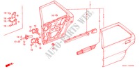 ACHTER PORTIER PANEEL(4DE) voor Honda ACCORD LX 4 deuren 4-traps automatische versnellingsbak 1986