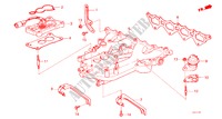 CARBURATEUR ISOLATIE/ INLAAT SPRUITSTUK voor Honda ACCORD LX 1600 4 deuren 4-traps automatische versnellingsbak 1986