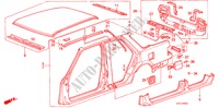 CHASSIS STRUKTUUR(4)(4DE) voor Honda ACCORD EX 4 deuren 4-traps automatische versnellingsbak 1986