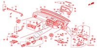 INSTRUMENTEN PANEEL(RH) voor Honda ACCORD EX 3 deuren 4-traps automatische versnellingsbak 1986