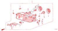 KOPLAMP(2) voor Honda ACCORD EX 1600 4 deuren 4-traps automatische versnellingsbak 1986