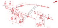 KOPPELINGPEDAAL/REMPEDAAL voor Honda ACCORD EX 3 deuren 4-traps automatische versnellingsbak 1986