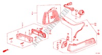 VOOR COMBINATIELICHT voor Honda ACCORD EX-2.0I 3 deuren 4-traps automatische versnellingsbak 1986