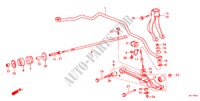 VOOR ONDER ARM/ VOOR STABILISATOR VEER voor Honda ACCORD LX 1600 4 deuren 4-traps automatische versnellingsbak 1986