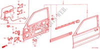 VOOR PORTIER PANELEN(2DE) voor Honda ACCORD EX 3 deuren 4-traps automatische versnellingsbak 1986