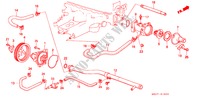 WATERPOMP/THERMOSTAAT (CARBURATEUR) voor Honda ACCORD LX 4 deuren 5-versnellings handgeschakelde versnellingsbak 1986