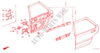 ACHTER PORTIER PANEEL(4DE) voor Honda ACCORD LX 4 deuren 4-traps automatische versnellingsbak 1987