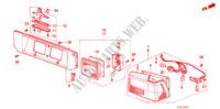 ACHTERLICHT(4DE) voor Honda ACCORD LX 4 deuren 4-traps automatische versnellingsbak 1987