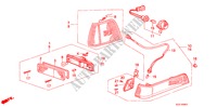 VOOR COMBINATIELICHT voor Honda ACCORD EX 3 deuren 4-traps automatische versnellingsbak 1987
