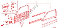 VOOR PORTIER PANELEN(2DE) voor Honda ACCORD EX 3 deuren 4-traps automatische versnellingsbak 1987