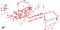 ACHTER PORTIER PANEEL(4DE) voor Honda ACCORD EX 1600 4 deuren 4-traps automatische versnellingsbak 1989