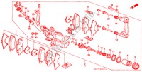 ACHTER REMKLAUW voor Honda ACCORD EX-2.0I 3 deuren 4-traps automatische versnellingsbak 1989