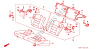 ACHTER ZITTING(2DE) voor Honda ACCORD EX 3 deuren 5-versnellings handgeschakelde versnellingsbak 1989