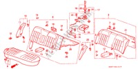 ACHTER ZITTING(4DE) voor Honda ACCORD EX-2.0I 4 deuren 5-versnellings handgeschakelde versnellingsbak 1989