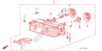 KOPLAMP(2) voor Honda ACCORD EX 1600 4 deuren 4-traps automatische versnellingsbak 1989