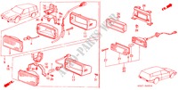 MISTLICHT voor Honda ACCORD EX-2.0I 4 deuren 4-traps automatische versnellingsbak 1989