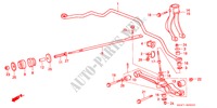 VOOR ONDER ARM/ VOOR STABILISATOR VEER voor Honda ACCORD EX 3 deuren 4-traps automatische versnellingsbak 1989