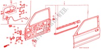 VOOR PORTIER PANELEN(2DE) voor Honda ACCORD EX 3 deuren 5-versnellings handgeschakelde versnellingsbak 1989