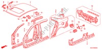 BUITEN PANELEN/ACHTER PANEEL voor Honda ACCORD 2.4 EXECUTIVE-E 4 deuren 5-traps automatische versnellingsbak 2006