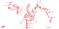 VOOR KNOKKEL/BOVEN ARM voor Honda ACCORD 2.2 SPORT 4 deuren 5-versnellings handgeschakelde versnellingsbak 2004