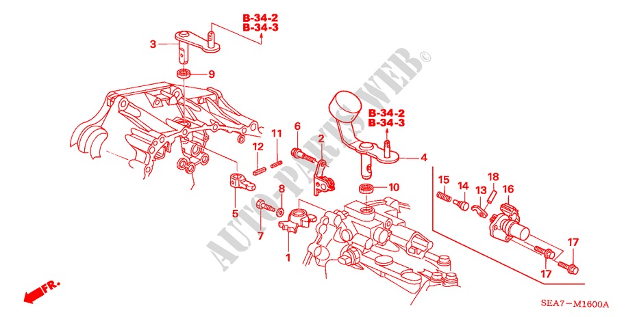 OVERSCHAKELARM(DIESEL) voor Honda ACCORD 2.2 EXECUTIVE 4 deuren 5-versnellings handgeschakelde versnellingsbak 2004