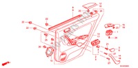 ACHTER PORTIER VOERING voor Honda ACCORD 2.4 TYPE S 4 deuren 5-traps automatische versnellingsbak 2008