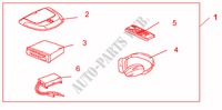 DVD/MP3 SPELER MET AFST.BED. EN DRAADL KOPTELEFOONS voor Honda ACCORD 2.2 SPORT 4 deuren 6-versnellings handgeschakelde versnellingsbak 2007