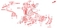 TURBOLADER(DIESEL) voor Honda ACCORD 2.2 SE 4 deuren 6-versnellings handgeschakelde versnellingsbak 2008