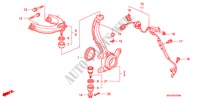 VOOR KNOKKEL/BOVEN ARM voor Honda ACCORD 2.0 TYPE S 4 deuren 5-versnellings handgeschakelde versnellingsbak 2008