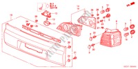 ACHTERLICHT/KENTEKEN LICHT voor Honda ACCORD TOURER 2.0 COMFORT 5 deuren 5-versnellings handgeschakelde versnellingsbak 2005
