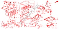 CONSOLE voor Honda ACCORD TOURER 2.0 COMFORT 5 deuren 5-traps automatische versnellingsbak 2003