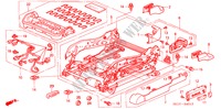 V. ZITTING COMPONENTEN (L.)(VOLLEDIG BEKRACHTIGDE ZITTING) voor Honda ACCORD TOURER 2.4 EXECUTIVE 5 deuren 6-versnellings handgeschakelde versnellingsbak 2004