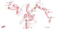 VOOR KNOKKEL/BOVEN ARM voor Honda ACCORD TOURER 2.0 SPORT 5 deuren 5-traps automatische versnellingsbak 2003