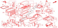 CONSOLE voor Honda ACCORD TOURER 2.2 EXECUTIVE 5 deuren 6-versnellings handgeschakelde versnellingsbak 2007