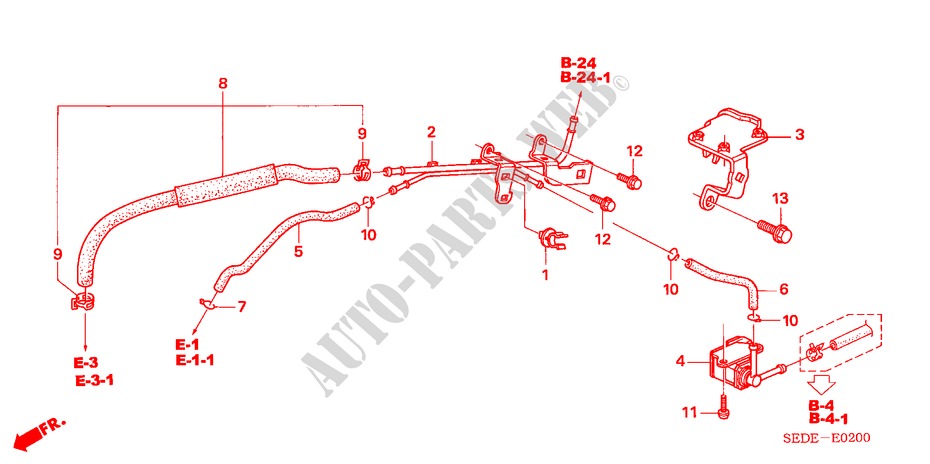 INSTALLATIEPIJP/SLANGEN voor Honda ACCORD TOURER 2.0 SPORT 5 deuren 5-traps automatische versnellingsbak 2006