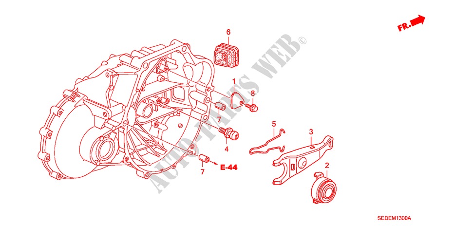 KOPPELING TERUGKEER(DIESEL) voor Honda ACCORD TOURER 2.2 EXECUTIVE 5 deuren 6-versnellings handgeschakelde versnellingsbak 2008