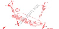 ONTSTEKINGSSPOEL/PLUG voor Honda CITY LXI 4 deuren 5-versnellings handgeschakelde versnellingsbak 2005