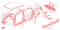 BUITEN PANELEN/ACHTER PANEEL voor Honda CITY EXI-E 4 deuren CVT versnellingsbak 2007