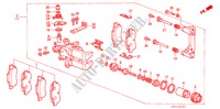 ACHTER REMKLAUW (PGM FI) voor Honda PRELUDE 2.0SI 2 deuren 5-versnellings handgeschakelde versnellingsbak 1986
