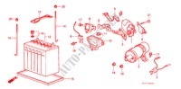 ONTSTEKINGSSPOEL/ACCU/ REGELAAR voor Honda PRELUDE EX 2 deuren 4-traps automatische versnellingsbak 1985