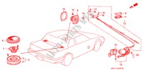 RADIO ANTENNE/LUIDSPREKER voor Honda PRELUDE 2.0SI 2 deuren 4-traps automatische versnellingsbak 1987